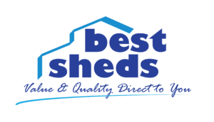 Best Sheds - logo with tagline